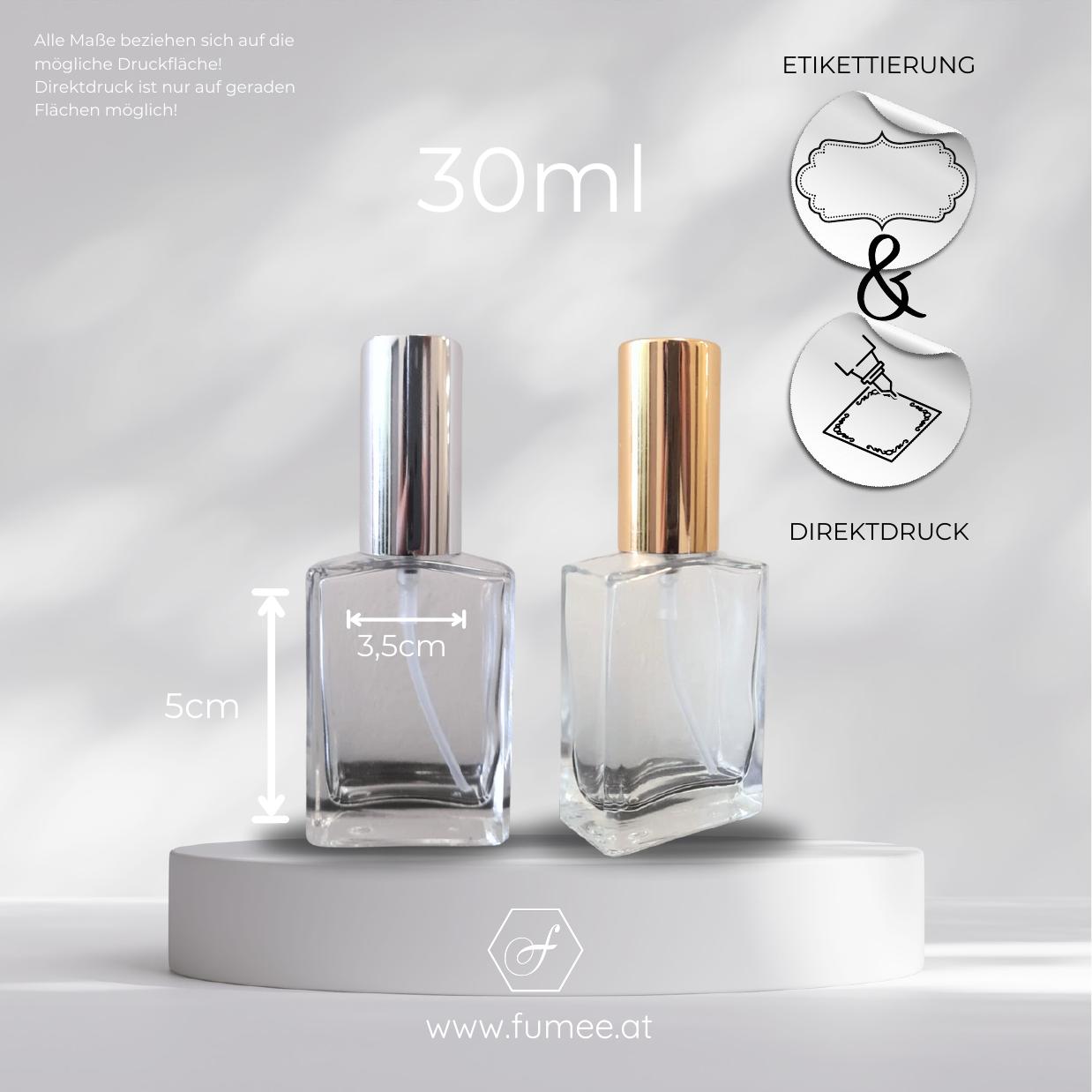 Standard Clear Parfum-Flacon 30 ml – Druckfläche 5 × 3,5 cm